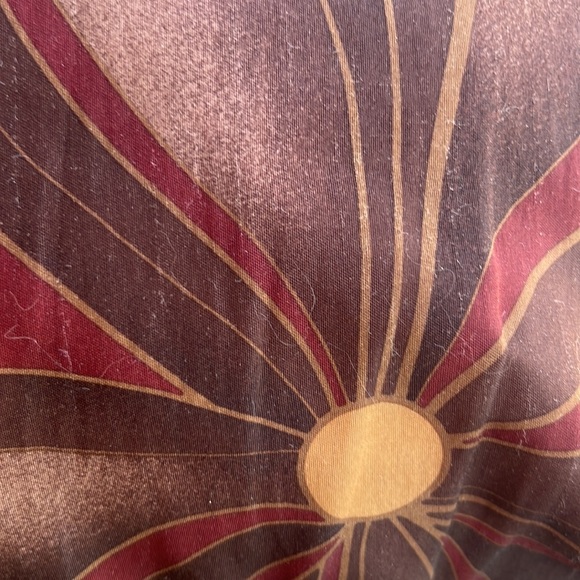 Decorative Maroon Floral Pillow 16” x 16” Large Flower Design - Picture 6 of 7